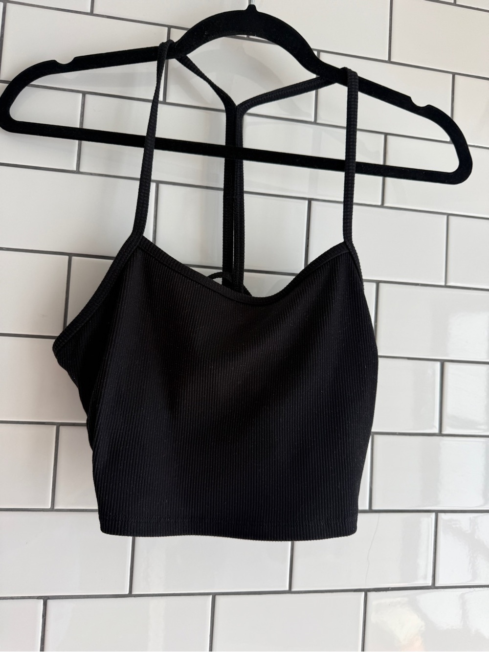 ALO Yoga Black Ribbed Sports Tank - Picture 2 of 5